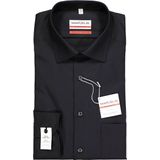 MARVELIS - Overhemd - Zwart - 100% Katoen - Kent Kraag - Lange Mouwen