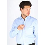 MARVELIS - Overhemd - Blauw - 100% Katoen - Kent Kraag - Lange Mouwen