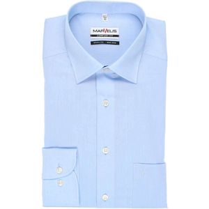 MARVELIS - Comfort Fit - Overhemd - Lichtblauw - Strijkvrij - Boordmaat: 39
