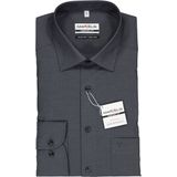 MARVELIS - Overhemd - Grijs - 100% Katoen - Kent Kraag - Lange Mouwen