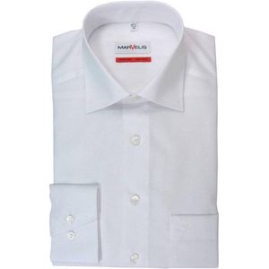 MARVELIS - Comfort Fit - Overhemd - Wit - Strijkvrij - Boordmaat: 39