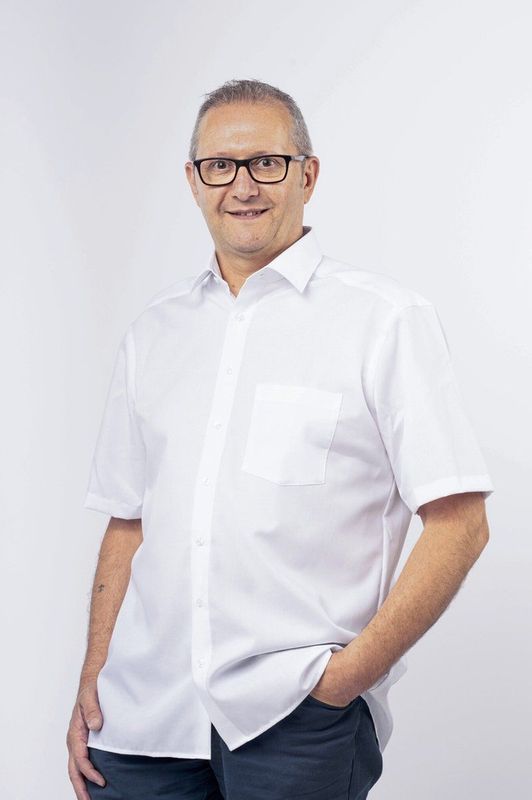 MARVELIS - Comfort Fit - Overhemd - Licht Blauw - Korte Mouw - Strijkvrij