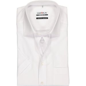 MARVELIS - Overhemd - Wit - 100% Katoen - Korte Mouwen - Kent Kraag