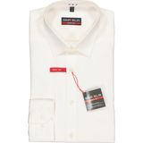 Marvelis - Overhemd - Lichtbeige - 100% Katoen - Lange Mouw, Modern Kent Kraag, Uni Popeline