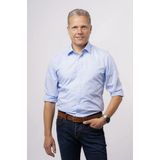 MARVELIS - Overhemd - Wit - 100% Katoen - Kent Kraag - Lange Mouwen