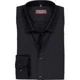 MARVELIS - Body Fit - Overhemd - Zwart - Strijkvriendelijk - Boordmaat: 39
