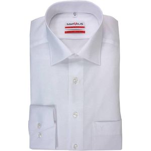 MARVELIS modern fit overhemd - wit - Strijkvrij - Boordmaat: 38