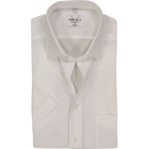 MARVELIS - Modern Fit Overhemd - Beige - Strijkvrij - 100% Katoen