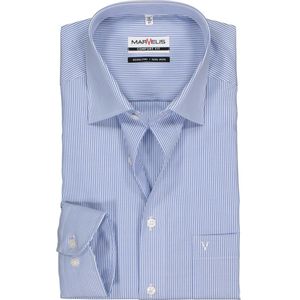 MARVELIS - Comfort Fit - Overhemd - Lichtblauw - 100% Katoen, Kreuk- en Strijkvrij
