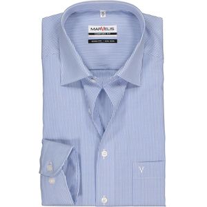 MARVELIS - Comfort Fit - Overhemd - Blauw - Strijkvrij - Boordmaat: 41