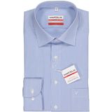 MARVELIS - Modern Fit - Overhemd - Blauw - 100% Katoen, Strijkvrij