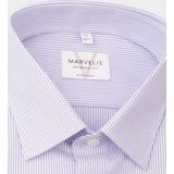 MARVELIS - Modern Fit - Overhemd - Blauw - 100% Katoen, Strijkvrij