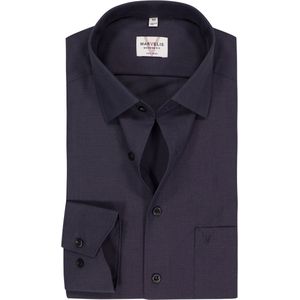 MARVELIS - Modern Fit - Overhemd - Antraciet - Strijkvrij, 100% Katoen