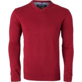 MARVELIS heren trui katoen - V-hals - rood