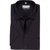 MARVELIS - Comfort Fit Overhemd - Korte Mouw - Zwart - 100% Katoen - Strijkvrij