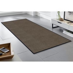 Kleen-Tex Deurmat Wash & Dry Taupe, 75 x 120 cm.