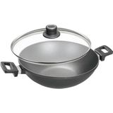 WOLL MADE IN GERMANY Wok "Nowo", Aluminiumguss, (1 tlg.), von Hand gegossen, Ø 32 cm, Made in Germany