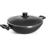 WOLL MADE IN GERMANY Wok "Nowo", Aluminiumguss, (1 tlg.), von Hand gegossen, Ø 32 cm, Made in Germany