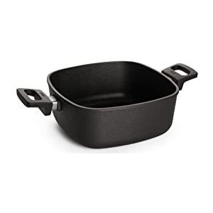 Woll Nowo-titanium gietijzeren inductiebraader, 24 x 24 cm, zwart