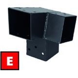 Suki Koppelstuk Antraciet 3 Aansluitingen 71x71mm Type E