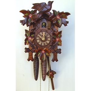 Schneider Koekoeksklok 90/10 - vogel / bloemen - 1daags uurwerk - 30 cm hoog