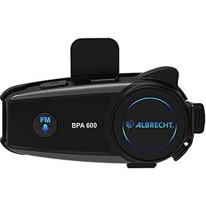 Albrecht BPA 600 motorfiets headset, 1550, BT Bluetooth motorfiets communicatie voor muziek beluisteren, telefoneren en voor navigatie-berichten