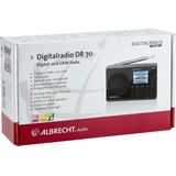 Albrecht - DR 70 - DAB+ Radio - Zwart - Compact - Met Zaklamp