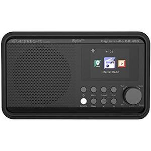 Albrecht DR490 ByteFM, internetradio, DAB+/FM met kleurendisplay, 27492, radiobesturing via smartphone-app, ByteFM-knop voor directe selectie, kleur: zwart