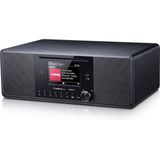 Albrecht DR 895 CD compact systeem, DAB+/FM/Internet/CD, 27895, zwart, met 4 inch kleurendisplay, stereo muziek en podcast streaming, USB, app-besturing