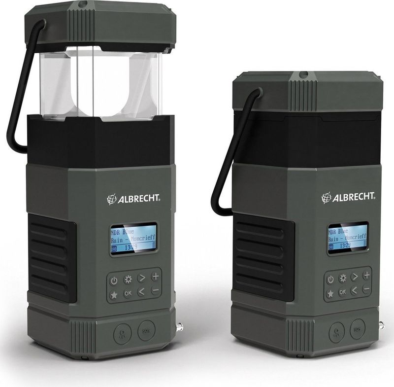 Albrecht DR 114 DAB+ Radio - Grijs - Met Campinglampje en Bluetooth