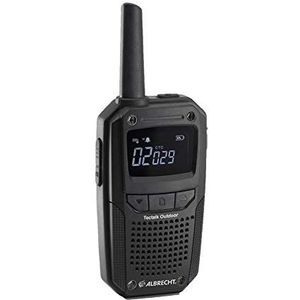 Albrecht Tectalk Outdoor PMR446-radio, 29670, water- en stofdicht conform IP67, bereik tot 10km, bedrijfstijd ca. 17 uur, incl. VOX, zwart