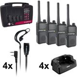 Albrecht - Tectalk Worker 3 - 4-delige Kofferset - PMR446 - Robuuste Walkietalkies