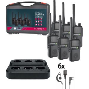 Albrecht - Tectalk Worker 3 - Walkietalkie - Zwart - Robuuste Behuizing - Tot 10 km Bereik