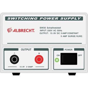 Albrecht - SW 35 - Schakelende Voeding - Wit - 3-5 A, 13,8 V, Geruisloos, Metalen Behuizing