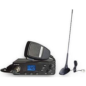 Albrecht AE 6199 NRC CB-radio + CBM-516 magnetische voetantenne complete set, 12699.S6, CB-radio met geïntegreerde VOX-functie en NRC geluidsfilter incl. magnetische voetantenne