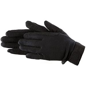 Pfiff 011318 unisex handschoenen katoen, paardrijhandschoenen, zwart (zwart), XS