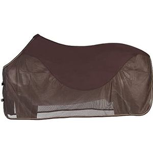 PFIFF 100489 Vliegendeken met fleece inzetstuk voor paarden, vliegenbescherming, bruin, 125 cm