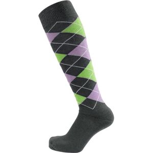 Kousen - Rood - Katoen/Polyester/Elastaan - Argyle Design