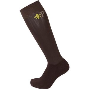 Pfiff sokken - Ruitersokken Bruin - Sportsokken - Paardrijden - Unisex sokken - Kniesokken - Maat 34-36