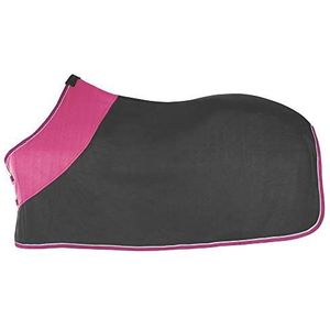 PFIFF 100983 polarfleece deken fleece deken paardendeken afzwaaideken, grijs/roze, 135