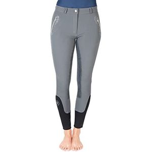 Pfiff 102675 Rijbroek Indira, imitatieleer volledige bekleding damesrijbroek, dames grijs 46