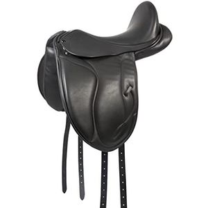 PFIFF Unicus 102680 Dressuurzadel voor Pony/Cob, zwart, 16,5 cm