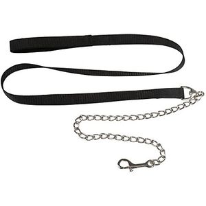 PFIFF 102990 leiband incl. 70 cm lange ketting karabijnhaak, aanbindbrei, 200 cm zwart