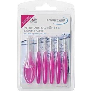 Oral Prevent interdentale borstels Smart Grip 1.30 mm lila, verpakking van 2 (2 x 6 stuks)