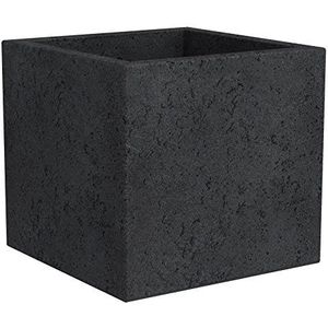 Amazon.de Pflanzenservice Scheurich C-Cube plantenbak, kunststof, zwart, steen, 29 x 29 cm, hoogte 27 cm