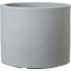 Panzano 30, Pflanzgefäß/Blumentopf/Pflanzkübel, rund, Farbe: Stony Grey, hergestellt mit recyceltem Kunststoff, 10 Jahre Garantie, für den