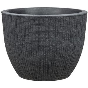 Scheurich Barceo 47 bloempot Stony Black rond van gerecycled kunststof