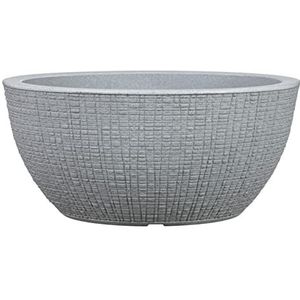 Scheurich Barceo Bowl 40 Bloempot van gerecycled kunststof, rond, stony grey