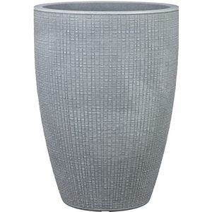 Scheurich Barceo High 54, Hochgefäß/Blumentopf/Pflanzenkübel, rund, Farbe: Stony Grey, hergestellt mit recyceltem Kunststoff, 10 Jahre Garantie, für