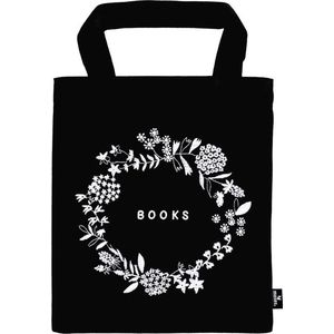 Moses 82698 libri_x Boekentas bloemen draagtas van 100% katoen voor boekenliefhebbers